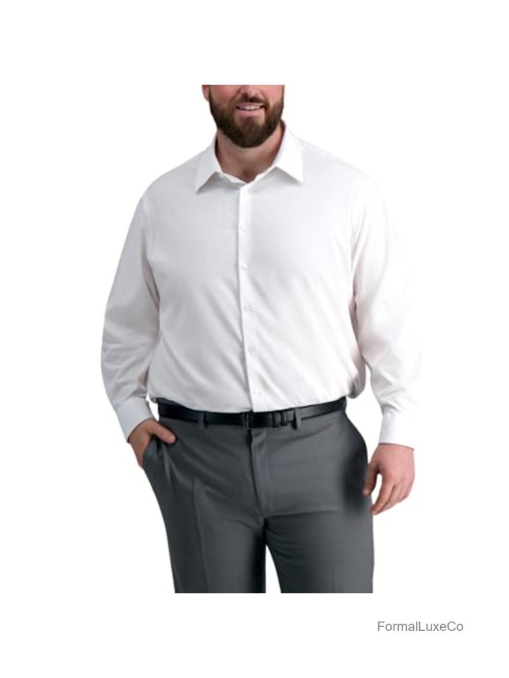 Men's Classic Fit Comfort Stretch Dress Shirt Big & Tall Button Down